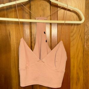 Light pink crop top size medium
